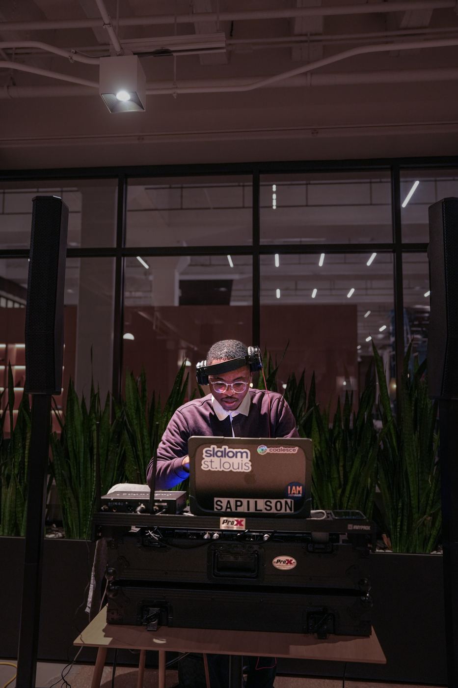 A DJ playing a set
